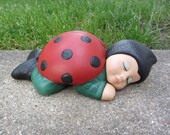 Ladybug Baby Sleeping-Yard Art