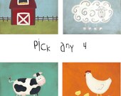 Farm Set - Set of 4 8x10 PRINTS - Create your own set