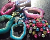ON SALE Rainbow Druzy Bracelet by Amanda Lynne LUXE