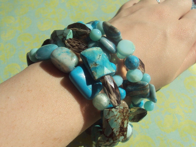 ON SALE Turquoise Bracelet by Amanda Lynne LUXE