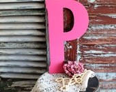 Letter P Initial P Vintage Metal Sign by avintageobsession on etsy
