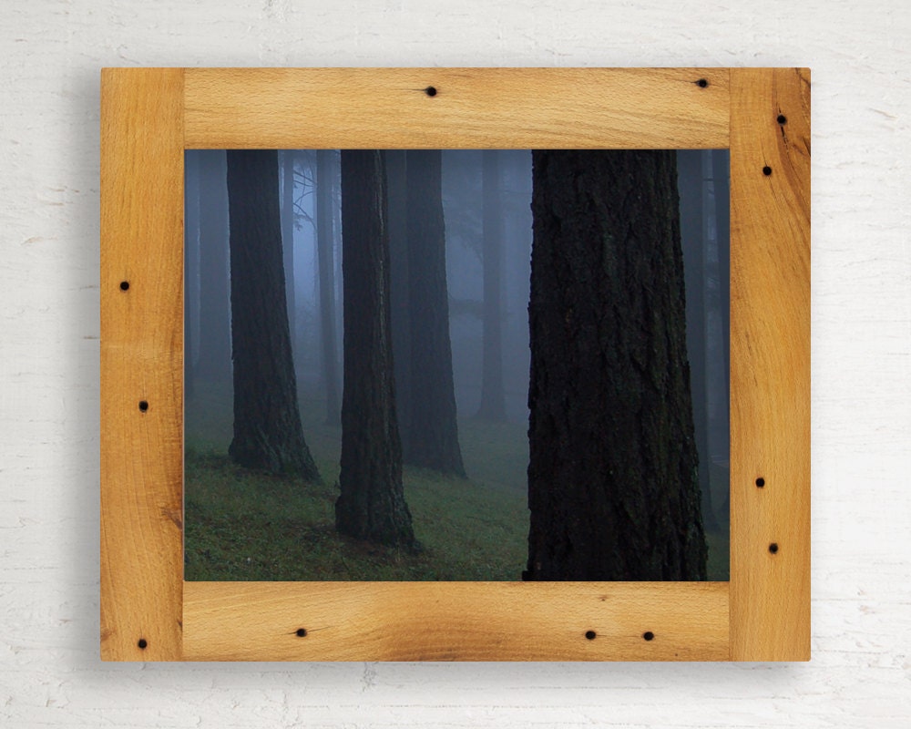 Reclaimed Rustic Wood Frame // 8 x 10 // Beech from Jim Beam Distillery // One of a Kind