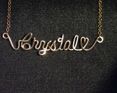 Name Necklace with Heart in 12K Gold Fill wire