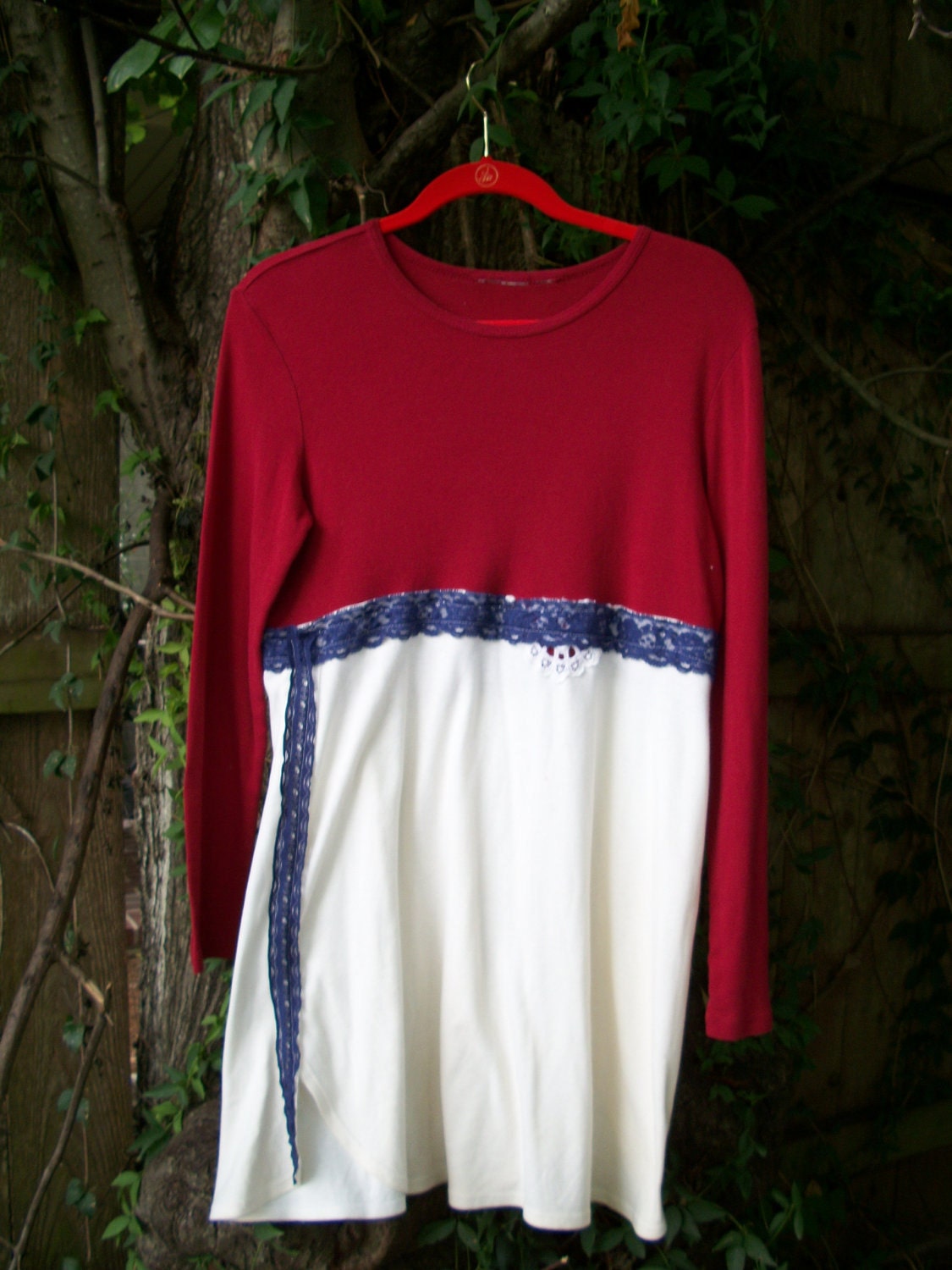 Upcycled Boho Eco Friendly Oversized Jersey Dress