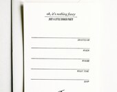 Letterpress Invitations: The Dinner Party
