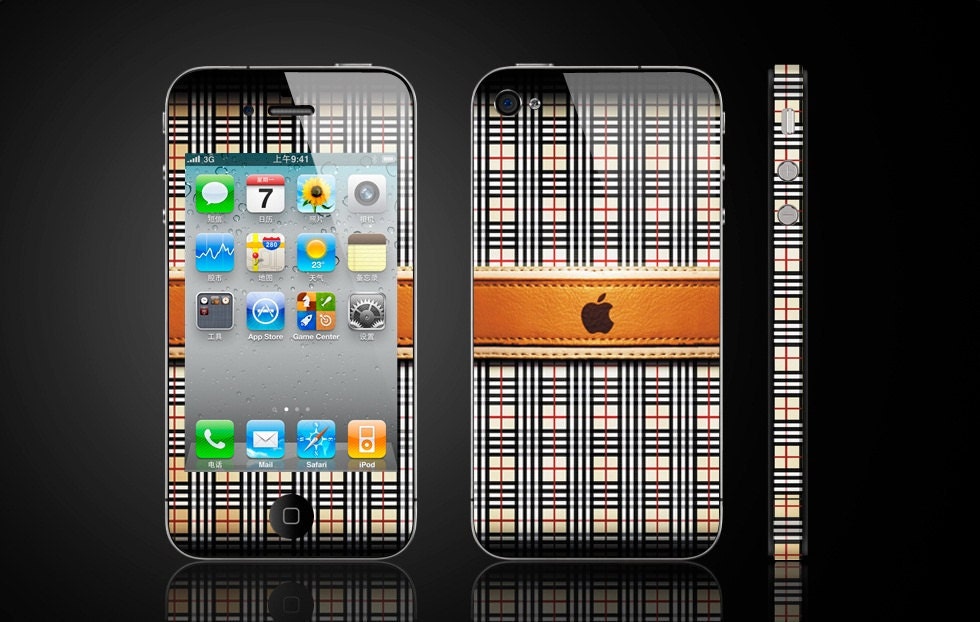 iPhone Decal iPhone 4 Stickers iPhone 4 iPhone 4S Decals Apple Decal iPad stickers iPhone 4S Stickers