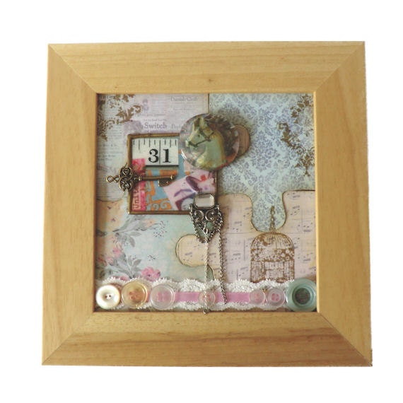 Mixed Media Art, Vintage Style, Altered Art