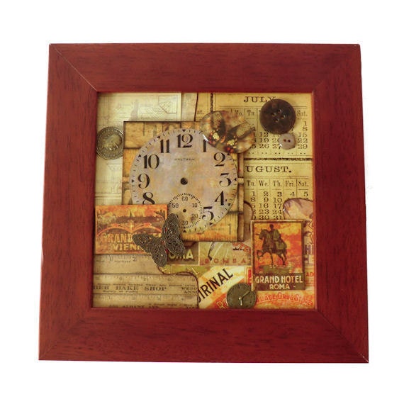 Mixed Media Artwork, Butterflies and Travel, Altered Art