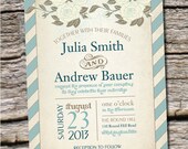 VINTAGE POSTER Floral Wedding Save the Date/Invitation/Response Card/Reception Card/Menu/Table Numbers/Thank You Card - You Print