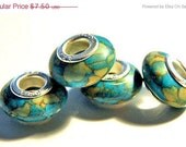 FREe SHIPPING   African Turquoise European beads Charm PBB421