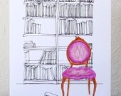 the Library - MOUNTED 8 x 10 Print