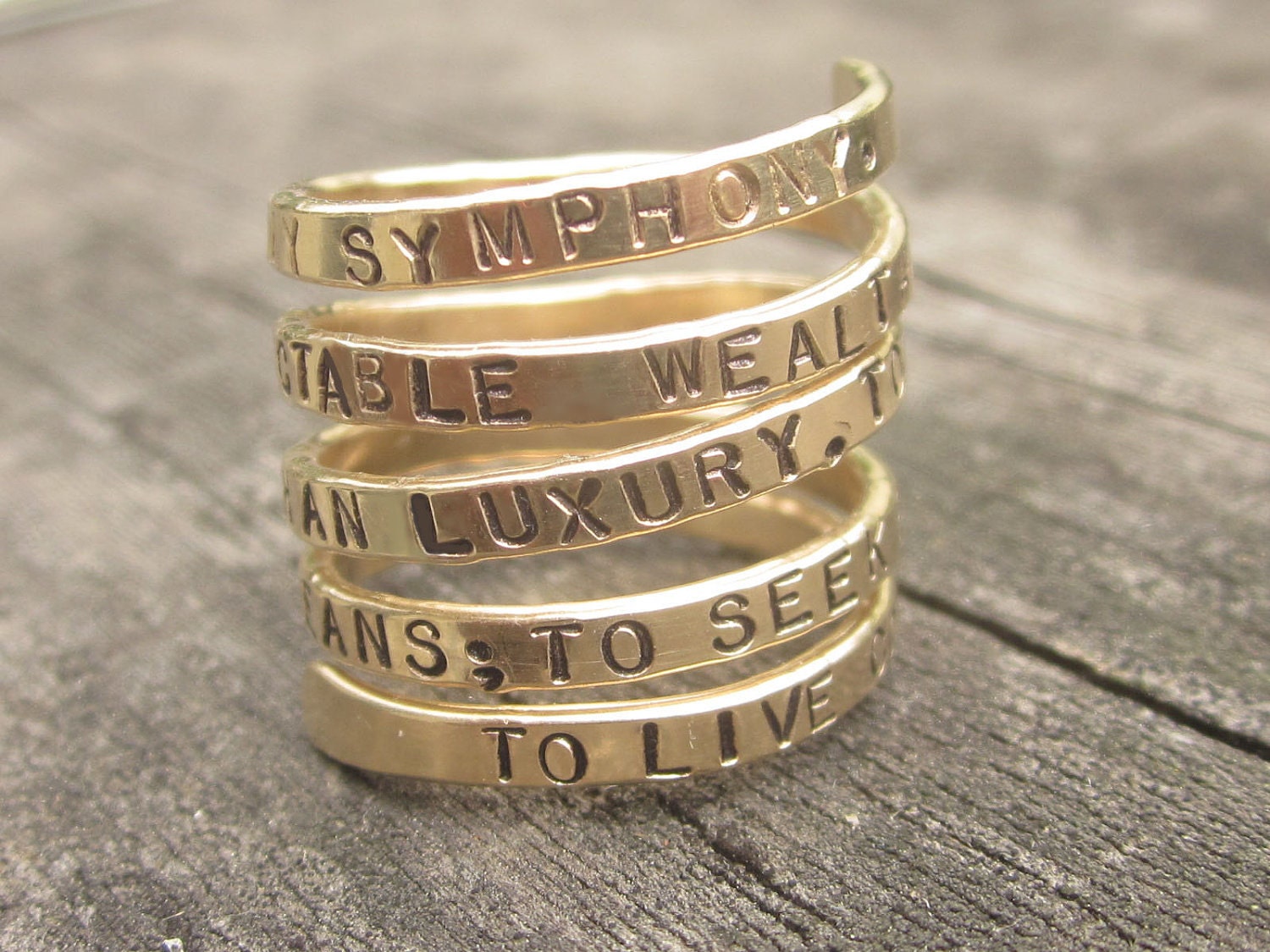 Golden Wrap Around Ring Original by donnaodesigns