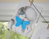 Butterfly Eyes 8x10 sketch print