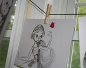 Butterfly Friend 8x10 sketch print