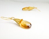 Reserved for TANYA   Honey Citrine Earrings in Vermeil:) Bridal Earrings Etsy