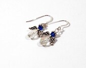 Birthstone Angel Earrings Personalized w Swarvoski Crystals - September's Angel