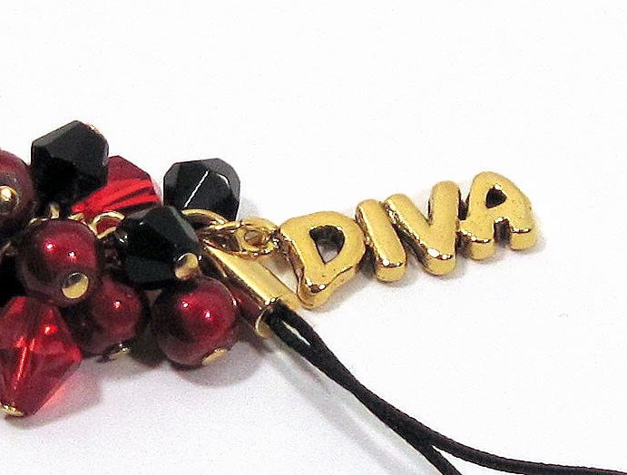 Diva Charm for Zipper Pull, Keyring, Cell Phone Charm, Purse Charm or Car Charm