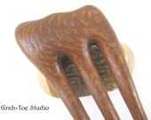 Lace Wood 3 prong Lilli Hair Fork Grahtoe Handmade