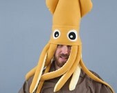 Squid Hat Plush - Large Mustard Yellow