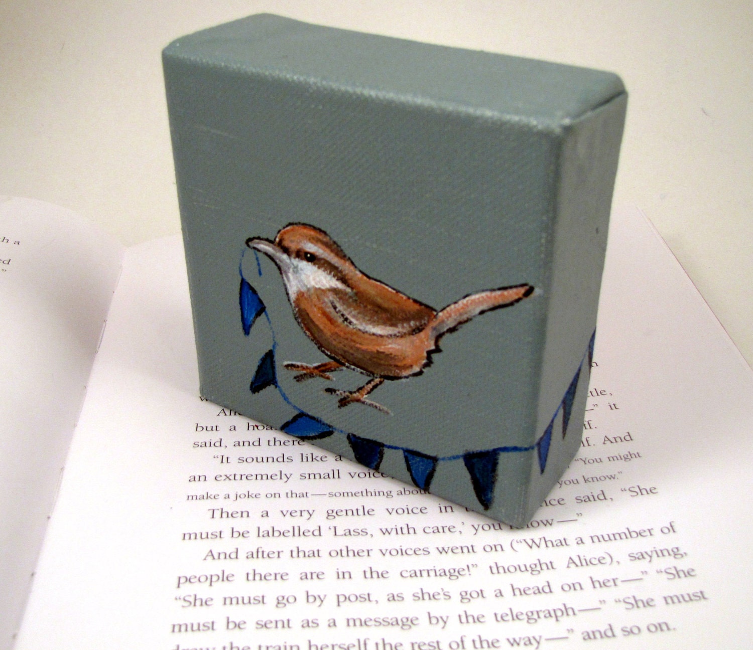 Bird Painting, Whimsical Wren, Home Decor