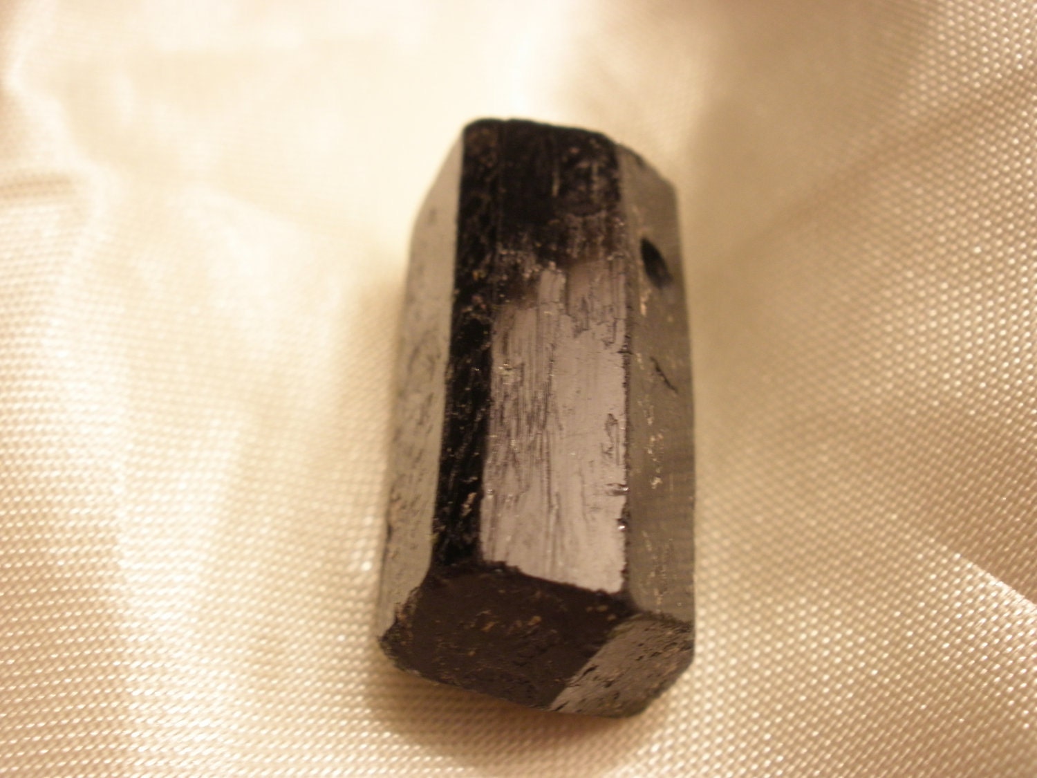 Black Tourmaline Rough Double Terminated Gemstone Pendant/Bead