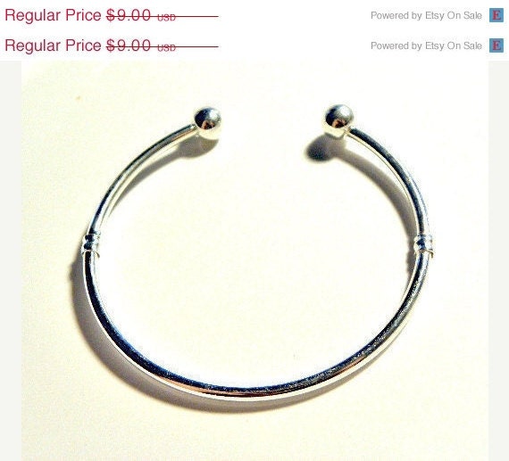 30% CEARANCe SALe and FREe SHIPPING european Beads Bangle Bracelet 8"