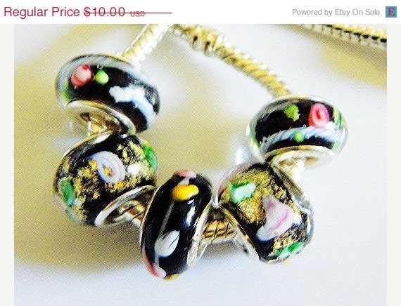 30% CEARANCe SALe and FREe SHIPPING European beads Set black charms PBS193  fits European style bracelets
