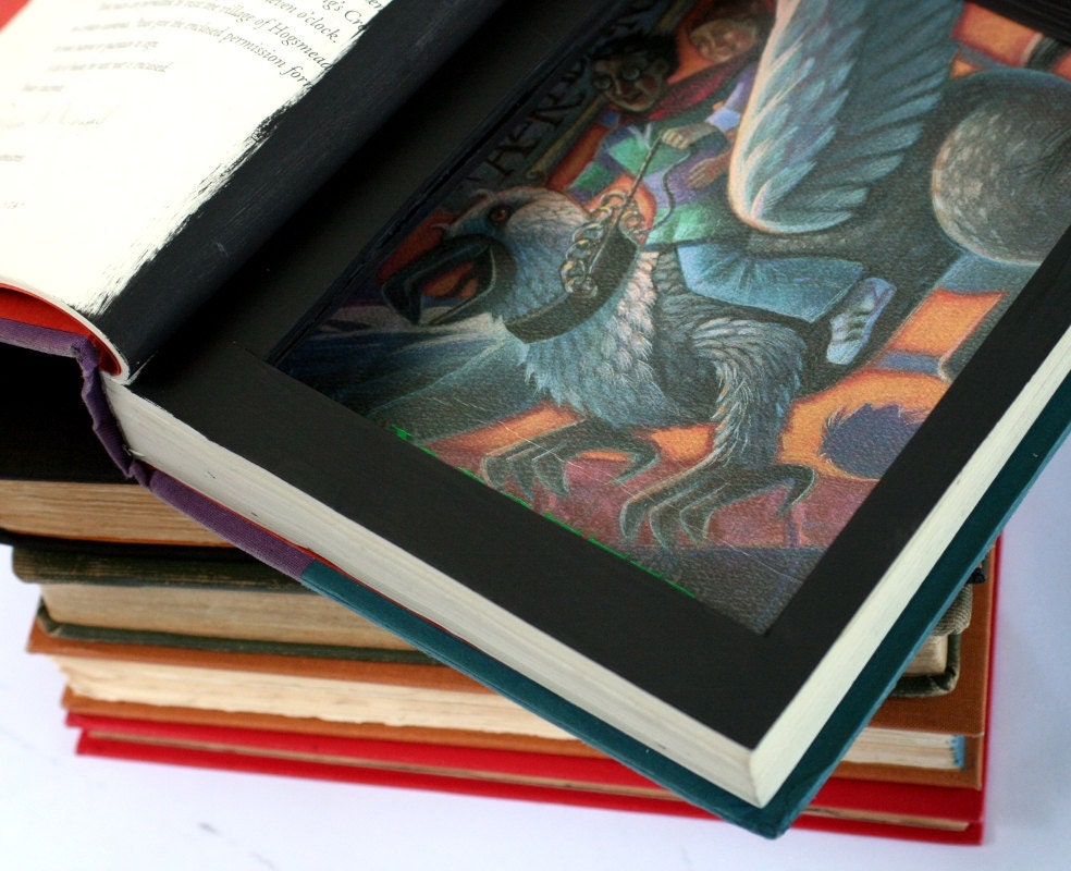 Handmade Harry Potter Hollow Book / Secret Stash Box - The Prisoner of Azkaban First Edition Turquoise Purple Book - READY TO SHIP