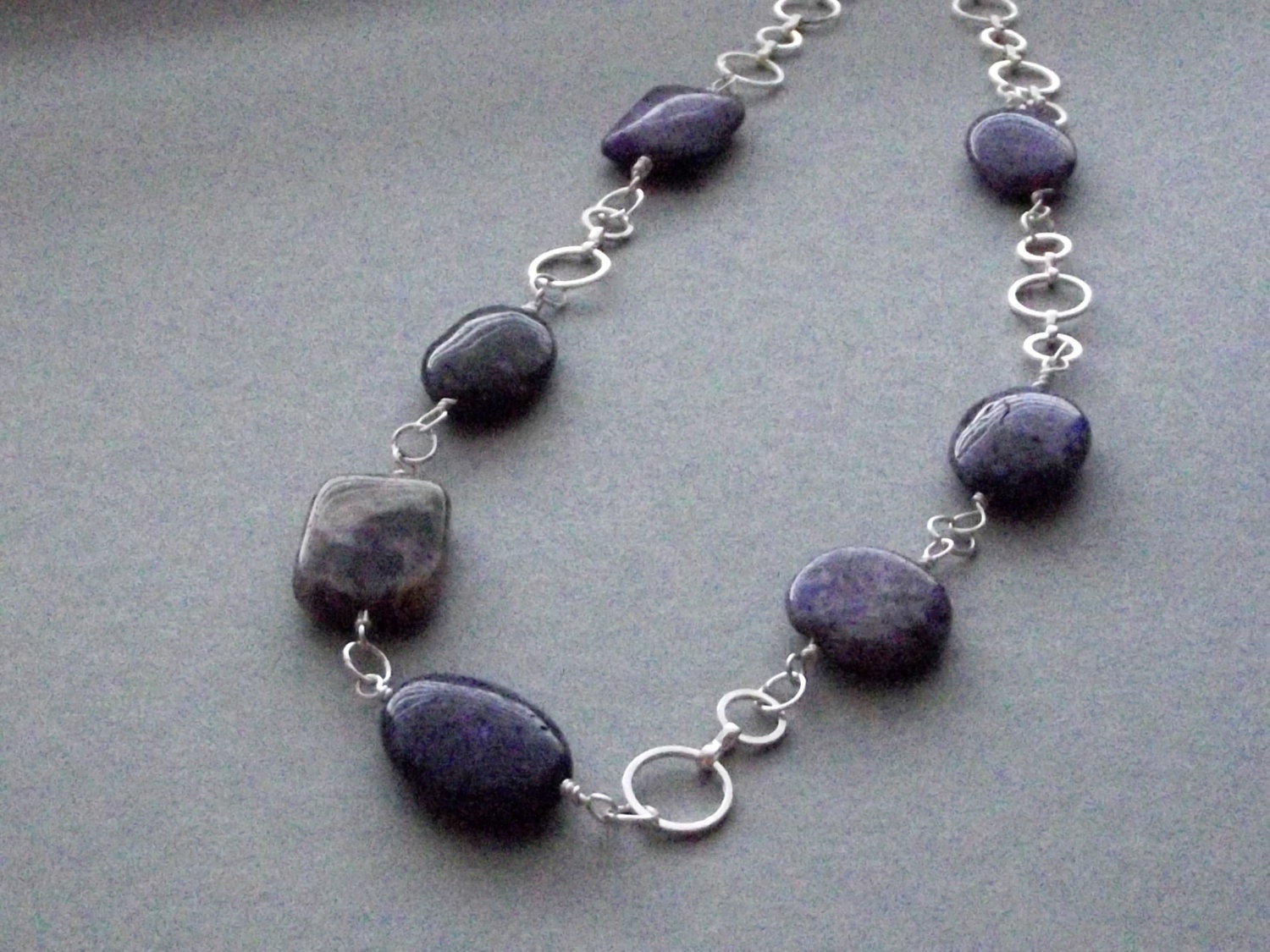 Sleek Purple Jasper Necklace