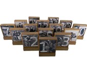 WEDDING TABLE NUMBERS-Set of 15 personalized table numbers for uniqe table decoration.  Completely customizable.