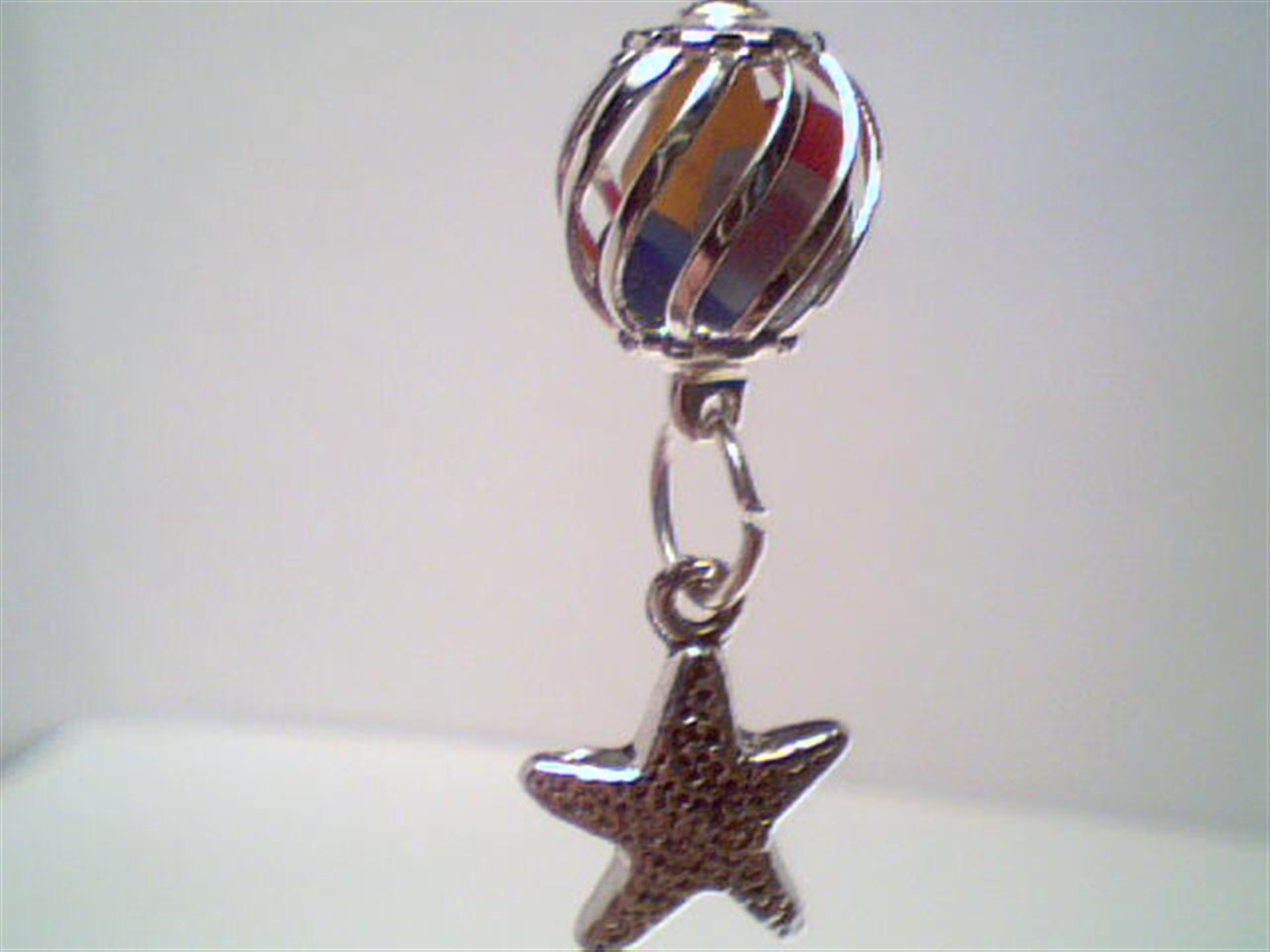 Genuine mixed beach sea glass Mini twisted cage jewelry pendant with charm handmade necklace