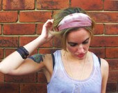 Mulled Rose Pink Silk Headband, Womens Naturally Dyed Organic Spring Summer Beach Accessory