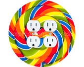 Giant Lollipop Double Duplex Outlet Plate Cover