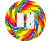 Giant Lollipop Double Rocker Switch and GFI Outlet Plate Cover