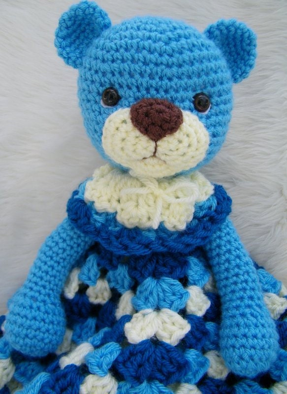 Teddy Bear Huggy Blanket Crochet Pattern, PDF Format Teri Crews Designs