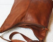 Caramel Genuine Leather Crossover Tote Crossover Bag