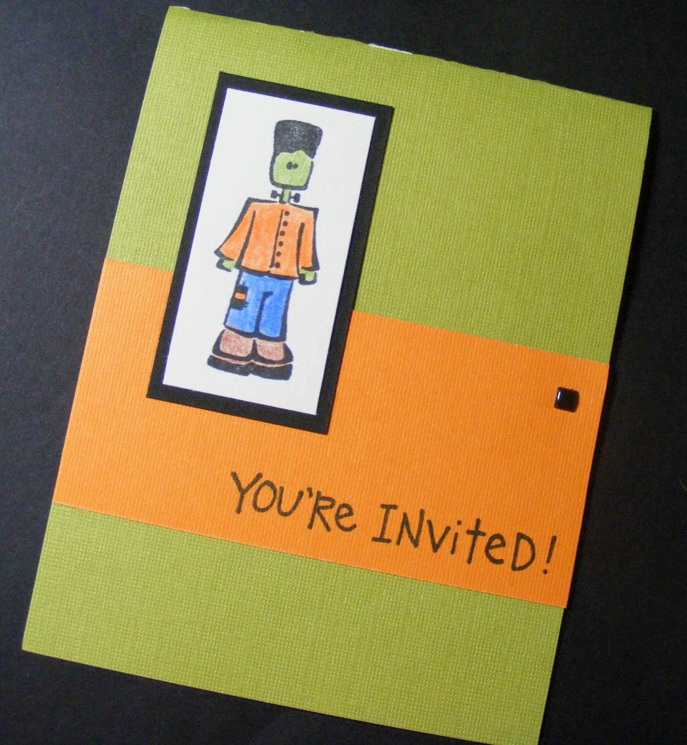 Frankenstein's Monster Halloween Birthday Set of 8 Invitations