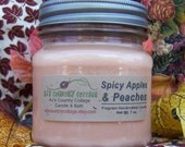 SPICY APPLES and PEACHES SoY Candle - Highly Scented
