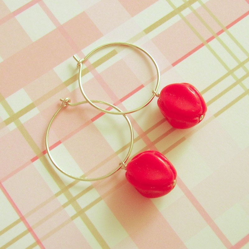 Vintage and modern hoop earrings
