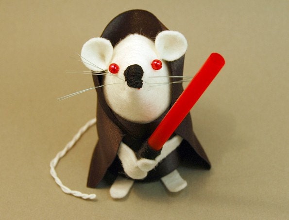 Star Wars Emperor Palpatine Mouse Mouse ornament felt mice hamster rat gift Star Wars Geek animal lover collector - READY TO SHIP