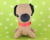 Palm Puppy Tan Pug Plush