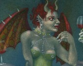 Painted Devils - fetish, goth demons - large signed art print
