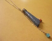 SALE - The Blue Coral Pendant Sterling Silver Necklace