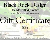 Gift Certificate 25 USD