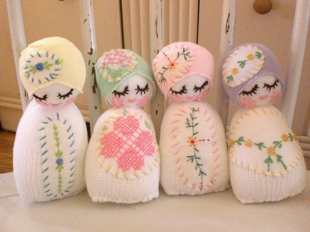 Lavender Sock Baby Rattle