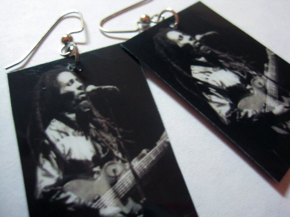 Bob Marley Earrings Photo Jewelry