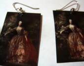 Madame de Pompadour Portrait Painting Rococo Earrings Photo Jewelry