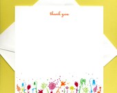 Whimsical Floral Thank You Notes - Set of 12