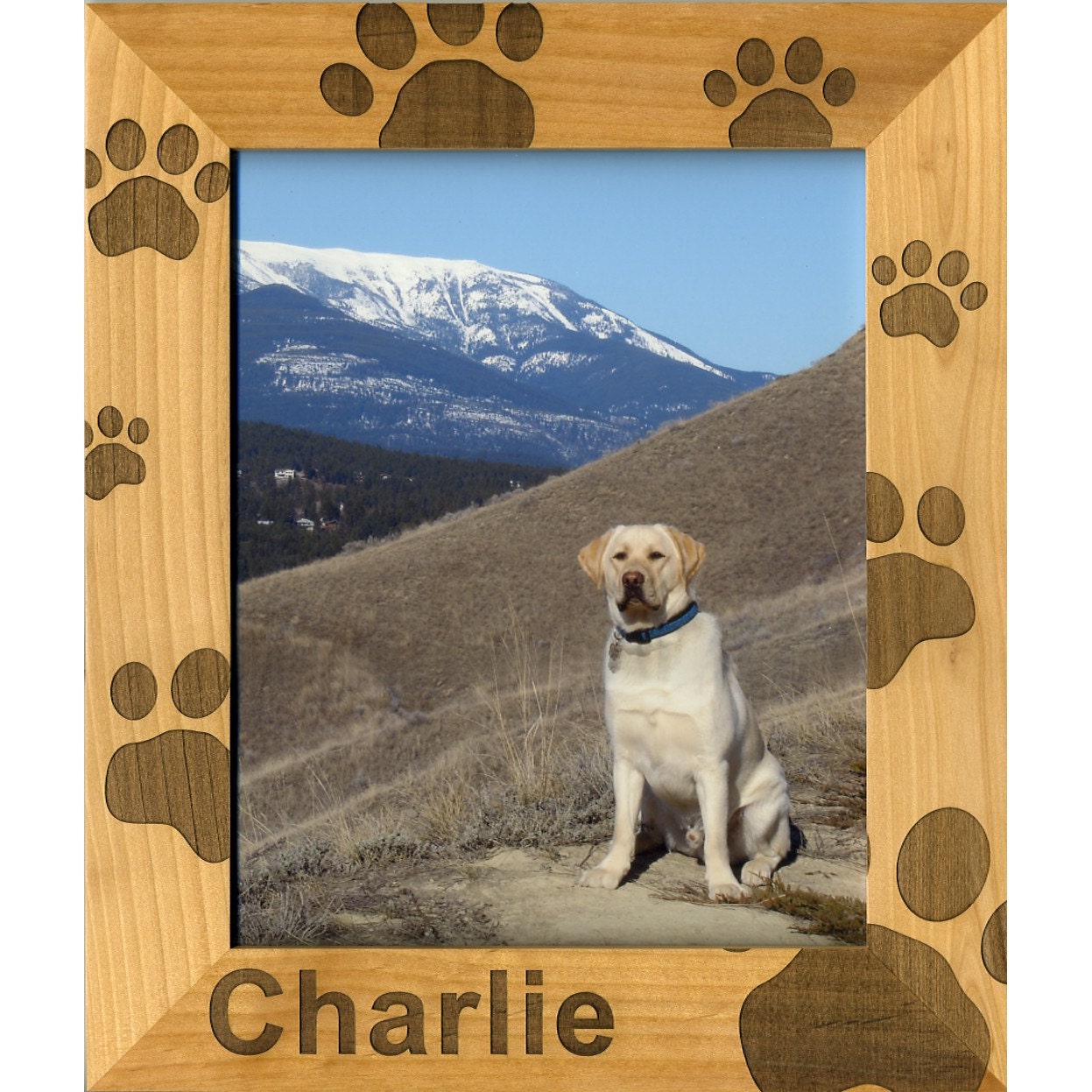 8 x 10 Personalized Frame with Paw Prints