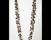 Natural Seed Necklace - Coconut Coins Confetti with Pearl Coins